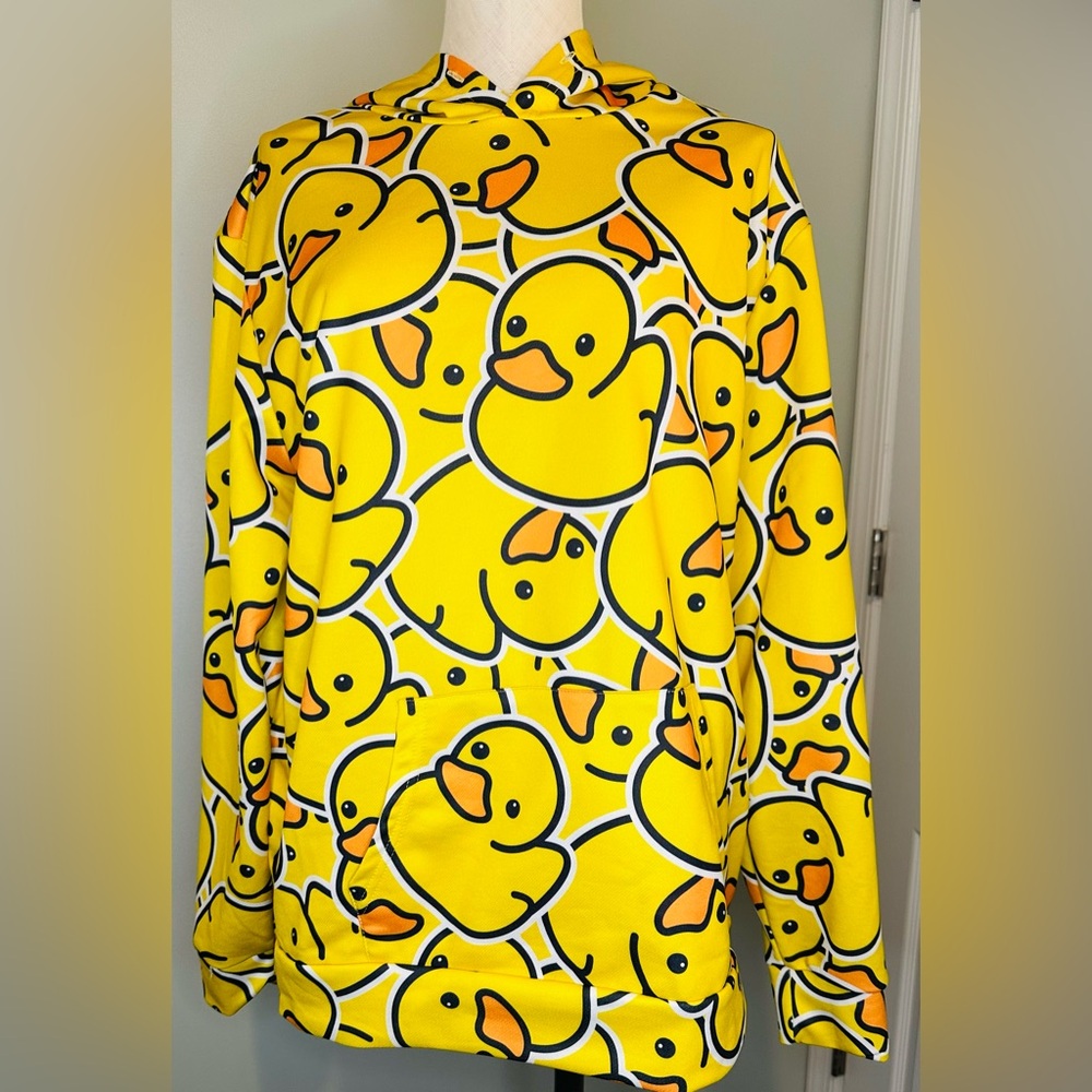 Rubber Duckie Sweatshirt - Unisex Size Large - Hoodie and Front Pocket
